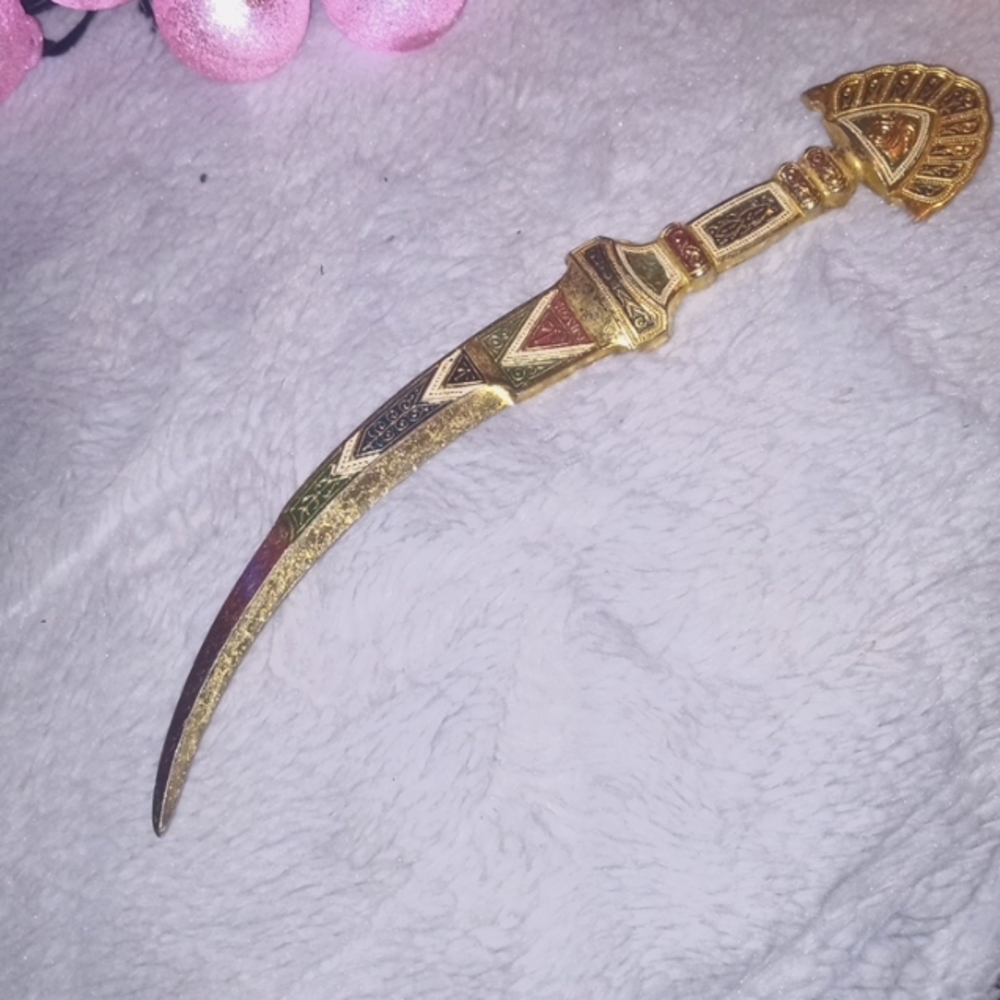 FINE ANTIQUE SPAIN TOLEDO DAGGER LETTER OPENER